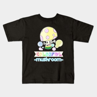 funny cute mushroom Kids T-Shirt